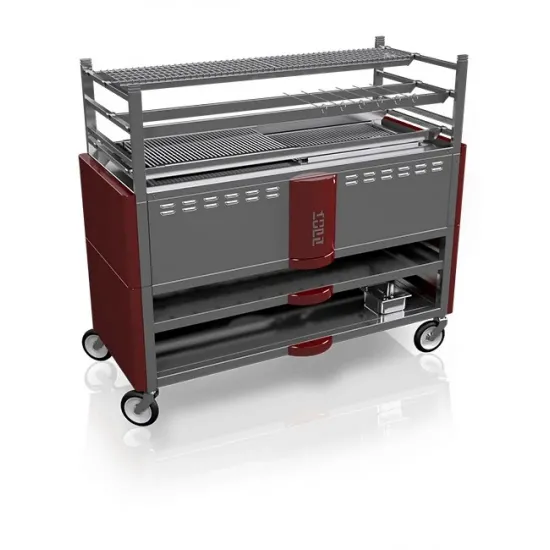 Robata grill on two levels with closed base – gray MasterChef 500
