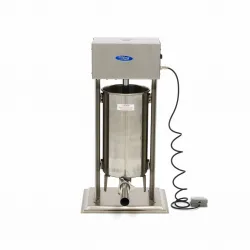 Automatic Sausage Filler, 15L - Vertical - Stainless Steel - Includes Foot Pedal and Attachments
