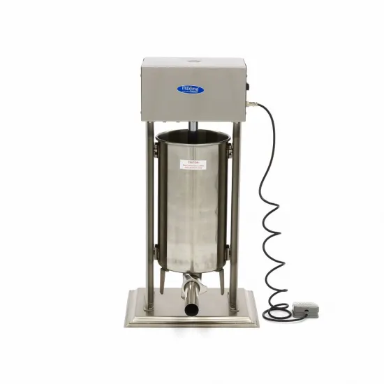 Automatic Sausage Filler, 15L - Vertical - Stainless Steel - Includes Foot Pedal and Attachments