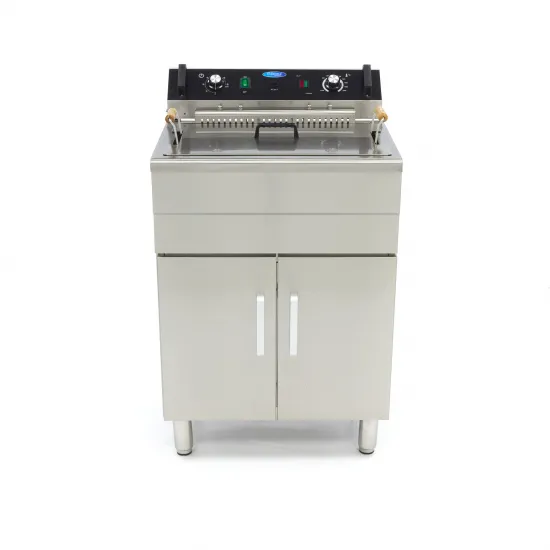 Electric Three-Phase Fryer 30 Liters - with Taps and Cabinet