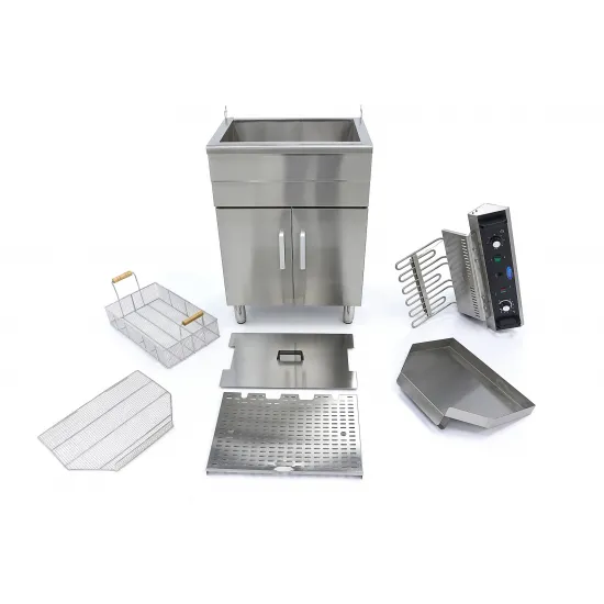 Electric Three-Phase Fryer 30 Liters - with Taps and Cabinet