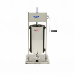 Sausage Filler Machine 15L - Vertical - Stainless Steel - Includes 4 Attachments