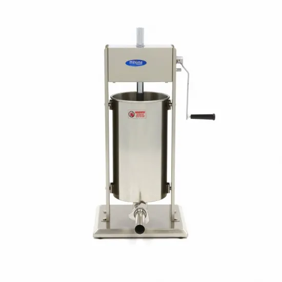 Sausage Filler Machine 15L - Vertical - Stainless Steel - Includes 4 Attachments