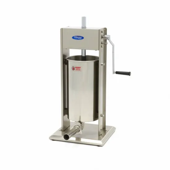 Sausage Filler Machine 15L - Vertical - Stainless Steel - Includes 4 Attachments