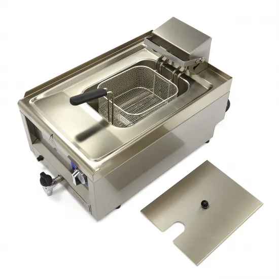 Professional Electric Deep Fryer, 10 Liters, with Tap, 40x60 cm, Three-phase