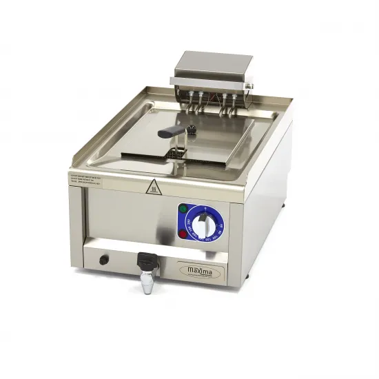 Professional Electric Deep Fryer, 10 Liters, with Tap, 40x60 cm, Three-phase