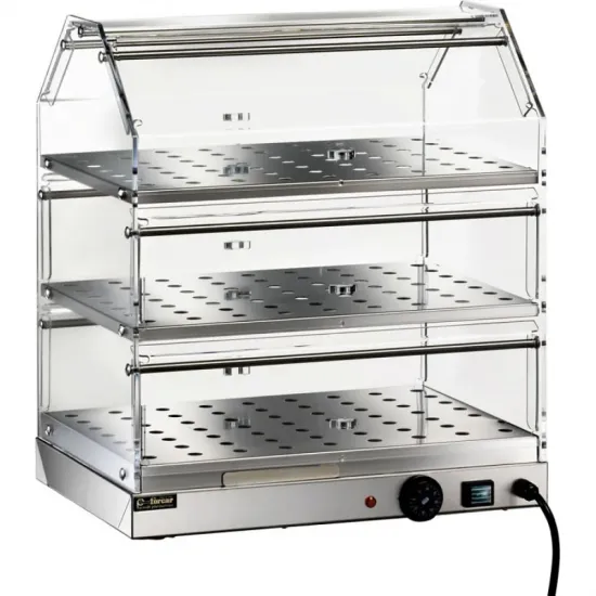 Heating showcase with three shelves 50 x 35 cm