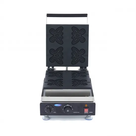 Waffle Maker Butterfly on a Stick - 4 pieces, non-stick coating, thermostat, temperature indicator