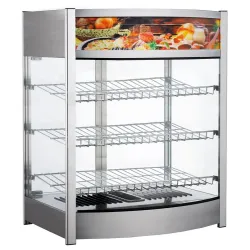 Heated showcase with three shelves 65x45 cm