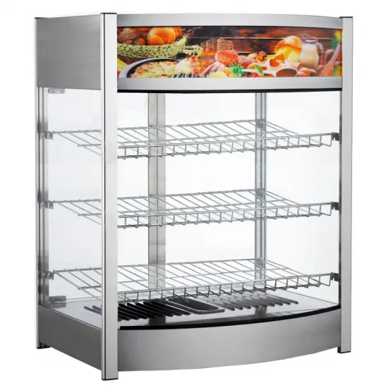 Heated showcase with three shelves 65x45 cm